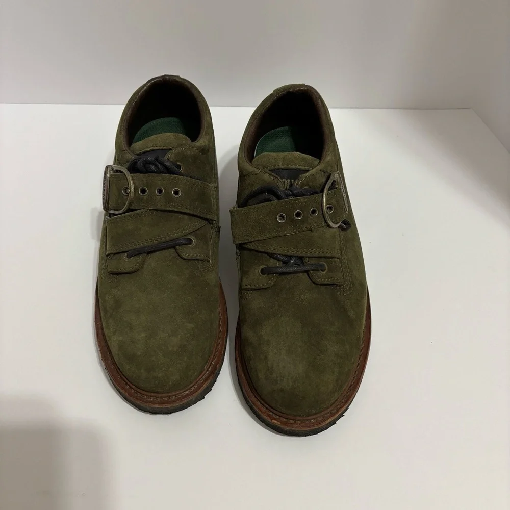 Women’s Wolverine Olive Suede Steel Toe Shoes Size 6